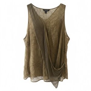 Plus Size Lauren Ralph Lauren Sleeveless Embellished Blouse Size 2X